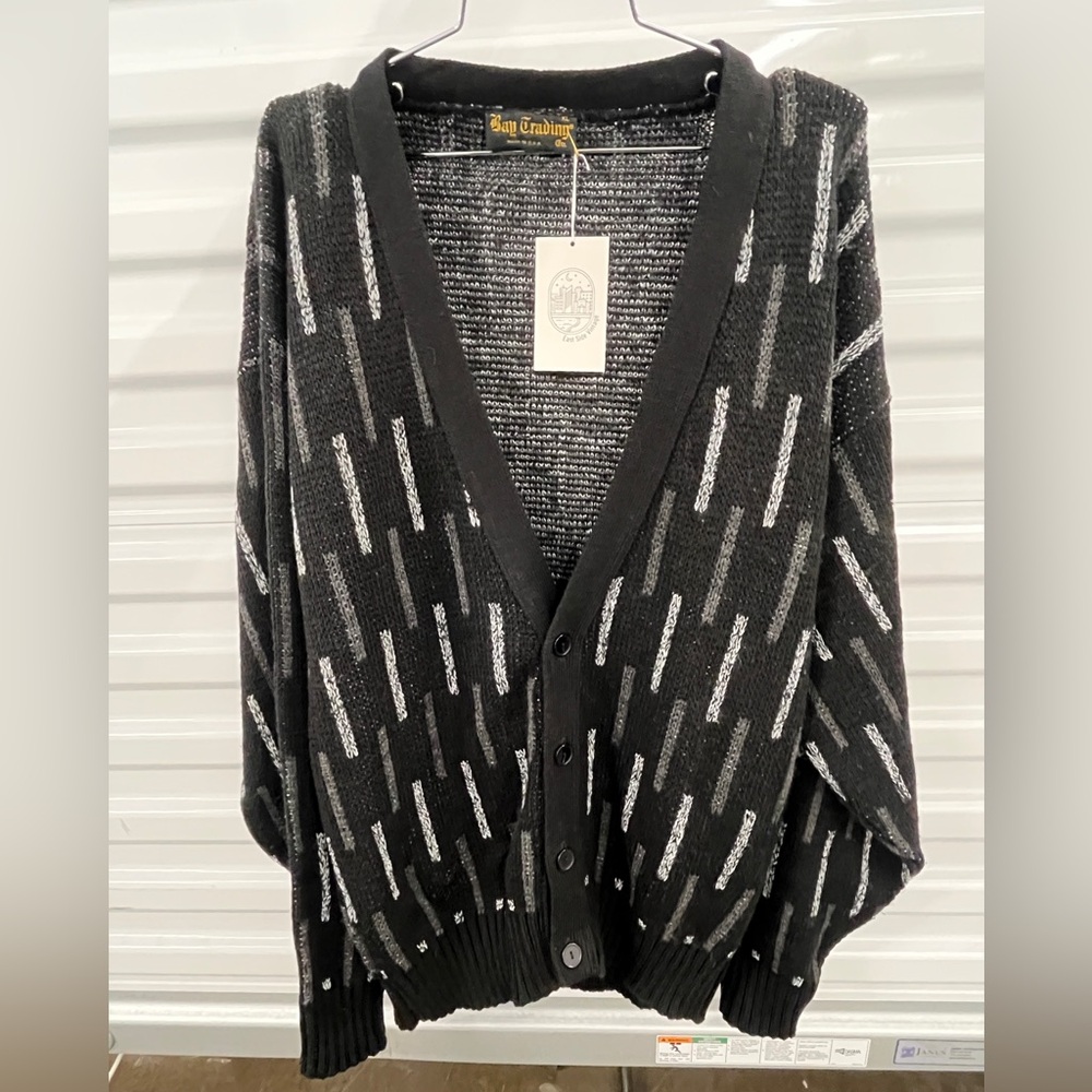 Vintage 80s Black/White Cardigan